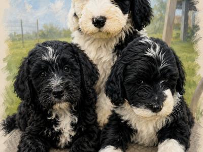 Rare IKC Portuguese water dog