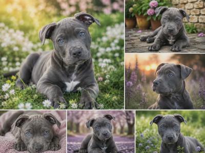 The English Staffordshire Bull Terrier BLUE RARE only female left last chance.